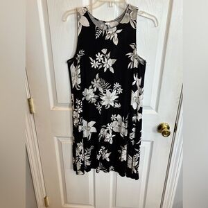 Old Navy Black and White Floral Mini Dress